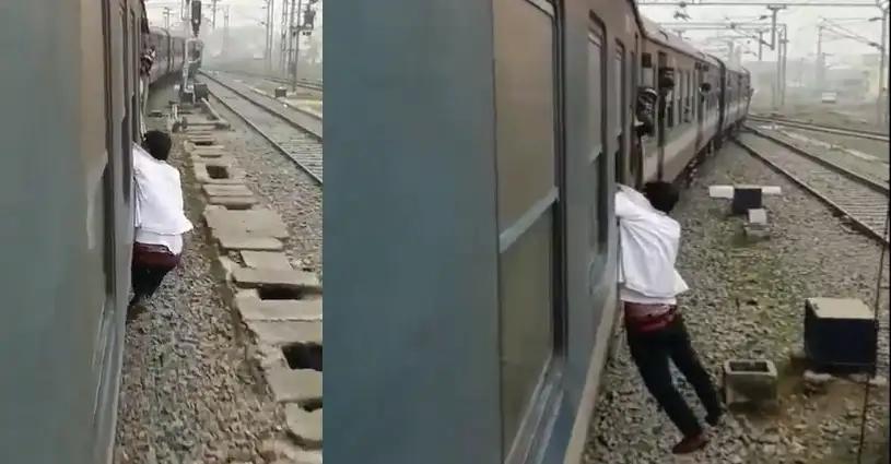 India, Trending, Bihar Phone Snatcher, Bhagalpur Phone Snatcher, Bhagalpur Phone Snatcher Viral Video, Bhagalpur Phone Snatcher Moving Train, Moving Train Thief Hanging- True Scoop