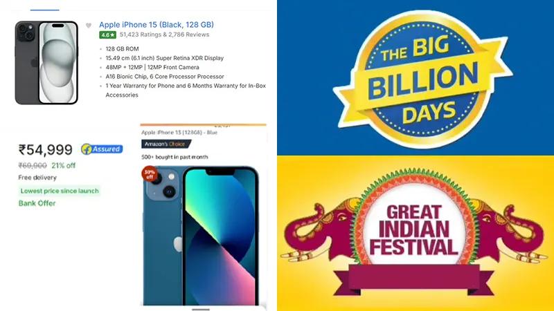 India, Trending, Great Indian Festival vs Big Billion Days, Great Indian Festival Amazon iPhone 13, Flipkart Big Billion Days iPhone 13 Sale, iPhone 15 Flipkart Big Billion Days, iPhone 15 Amazon Great Indian Festival, iPhone 15 Discounted Price Flipkart, iPhone 13 Discounted Price Amazon Great Indian Festival- True Scoop