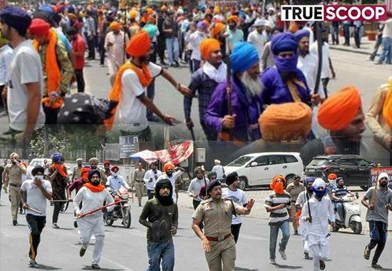 Patiala clash, Patiala, clash between hindu sikh organisations, Hindu organizations and Sikh Organizations, Hindu organizations and Arya Samaj, Gurudwara Dukhniwaran Sahib, SP Harpal Singh and Nanak Singh, SHO hand cuts off, Nihang Singh, Khalistan,Khalistan news,Punjab News, Patiala News, CM Mann Patiala, Khalistan, Patiala Clash Today, Mann on Patiala Clash Today, Kali Devi Mandir Patiala, Kali Devi Mandir, Sikh Organizations, Patiala Violence, Patiala Clash, Curfew imposed on Patiala, Patiala Clash Live Updates, Patiala Clash Know Everything- True Scoop