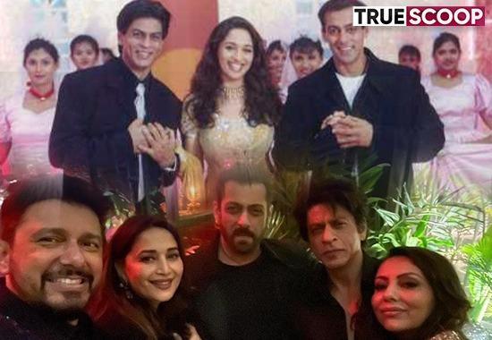 Salman Shahrukh Madhuri, Salman Khan, Shahrukh Khan, Madhuri Dixit, Karan Johar 50th Birthday, Hum Tumere Hai Sanam 20 Years, Entertainment, Salman Khan New Movie, Shahrukh Khan new Movie- True Scoop