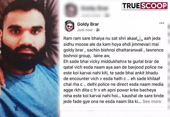 Sidhu Moosewala Murder, Goldy Brar gangster, Lawrence Bishnoi, who is goldy brar, Gun culture, Punjab News, Punjab News Today, Latest Punjab News, Top Punjab News, Punjab News Live, Punjab News Update- True Scoop