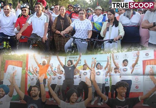 World Bicycle Day, Ludhiana | To spread awareness about importance of creating safe islands for cycling in city : Saurabhi Malik on World Cycling Day- True Scoop