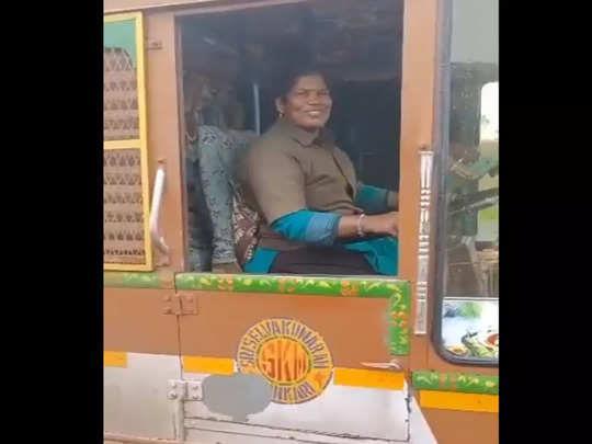 Viral video of Woman driving Truck, Woman Driving Truck, Tamil Nadu Woman driving Truck Video, Woman Drive truck with Smile, Viral Video Tamil Nadu Woman Truck, Woman Rides Truck Video- True Scoop