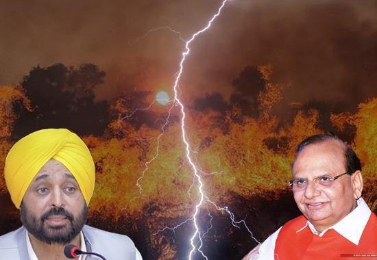 Farm fires, CM Mann vs LG Governor, CM Mann, LG Delhi, stubble burning punjab, environment, Punjab News, Punjab News Today, Latest Punjab News, Top Punjab News, Punjab News Live, Punjab News Update- True Scoop