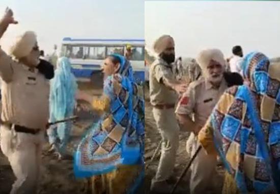 Gurdaspur, Gurdaspur Police Slap Woman, Gurdaspur Cop Slap WOman Farmer, Gurdaspur Punjab Police Slap Elderly Lady, Gurdaspur Delhi Katra National Highway, Delhi Katra National Highway, Punjab News, Punjab News Today, Latest Punjab News, Top Punjab News, Punjab News Live, Punjab News Update- True Scoop