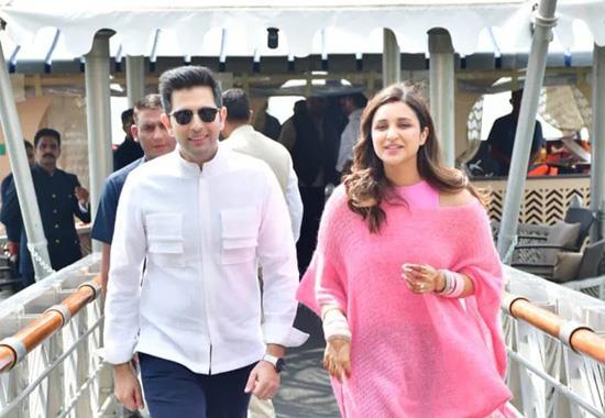 Parineeti Chopra, Raghav Chadha, Newlyweds, Wedding Ceremony, Udaipur Jetty, Leela Palace, Pink Tunic Top, Pale Pink Chooras, Pristine White Attire, Social Media Moments, Jaimala Exchange, Sacred Pheras, Grand Udaipur Wedding, Priyanka Chopras Absence, Karan Johars Cancellation, Public Appearance, Bollywood News Today, Latest Bollywood News, Top Hollywood News, Bollywood Updates,Entertainment News, Entertainment News Today, Latest Entertainment News, Top Bollywood News, Top Celebrity News,Entertainment News, Entertainment News Today, Latest Entertainment News, Top Bollywood News, Top Celebrity News- True Scoop